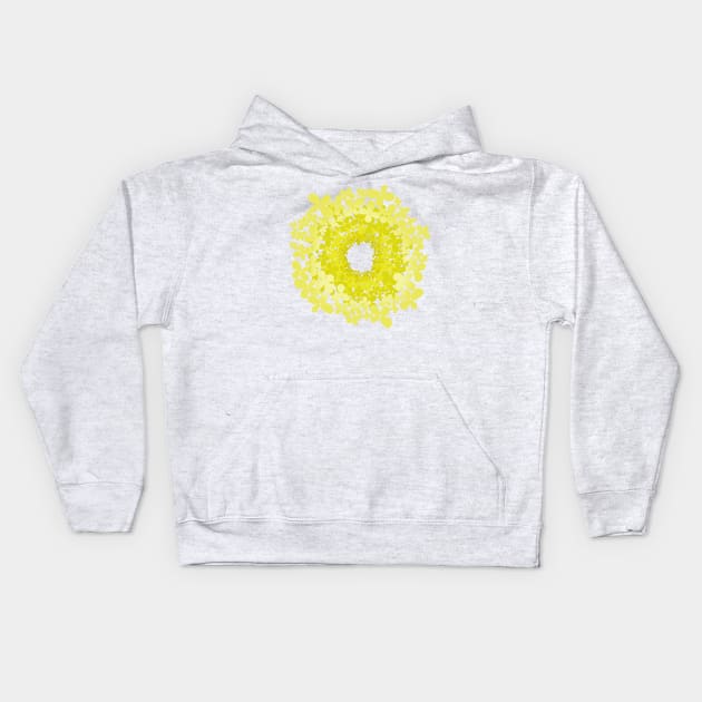 Floral pattern of small yellow flowers Kids Hoodie by KateQR